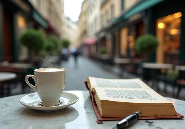 Un tipico caffè letterario a Parigi